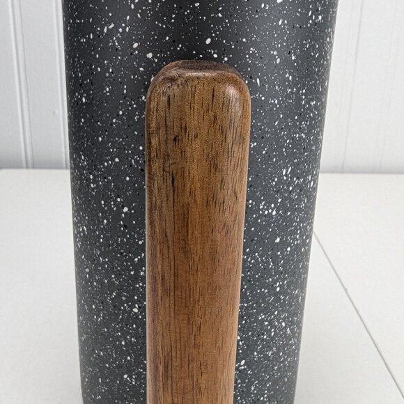 Poliviar 7379 French Press Coffee Maker Wood Handle Gray Paint Splatter Pattern - Picture 3 of 11